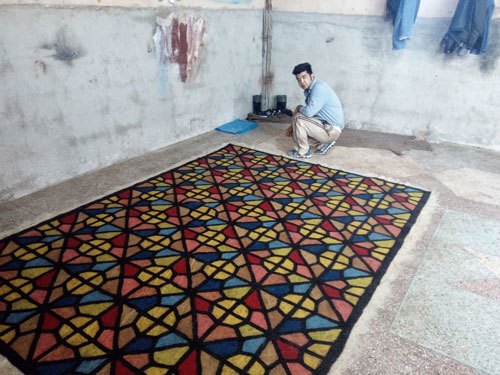 Hand-felted rugs